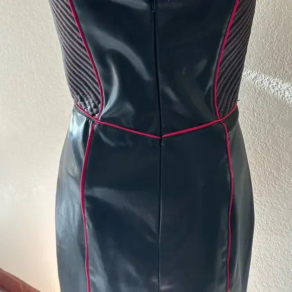 Zara faux leather sweet heart mini dress womens size large - Picture 9 of 10